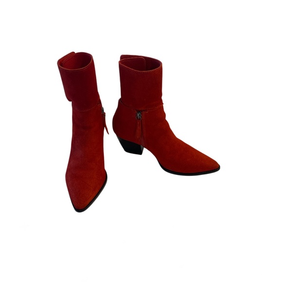 MATISSE RARE Cowgirl Red Leather Suede Boots - Picture 7 of 7